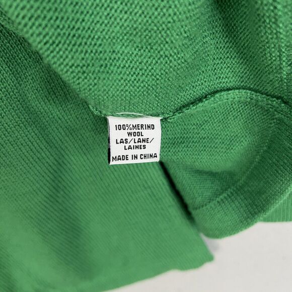 Tibi Sweater Womens Medium Kelly Green Merino Wool Cardigan Peter Pan Luxury - Picture 6 of 14